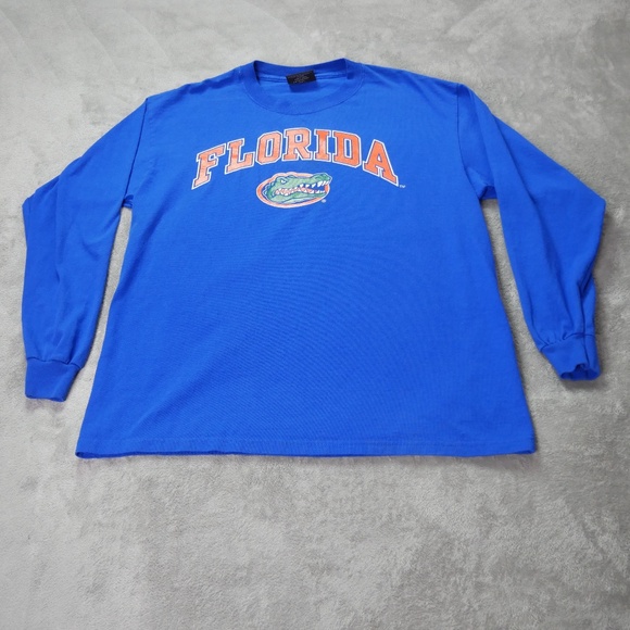 Vtg Steve & Barry's Florida Gators UF Long Sleeve Shirt Mens Large Blue Pullover - Picture 1 of 12